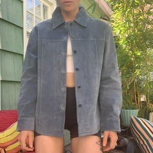 Vintage Blue Suede Coat
